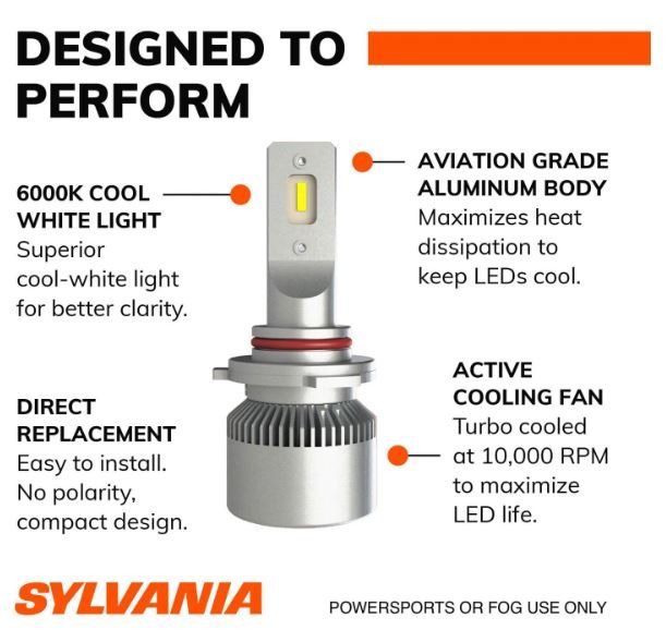 Sylvania LED Headlight Bulb 9005SLBX2.