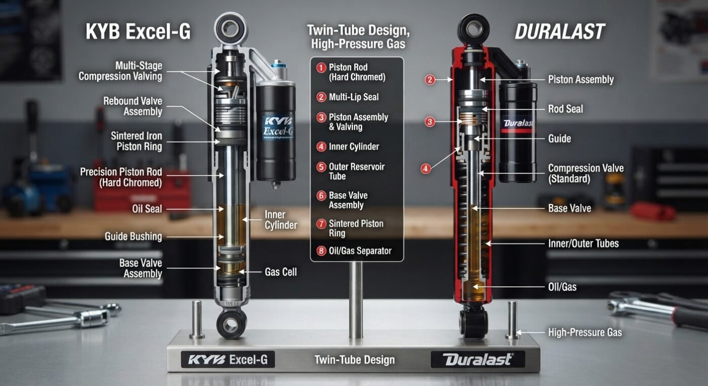 Internal component and valving comparison